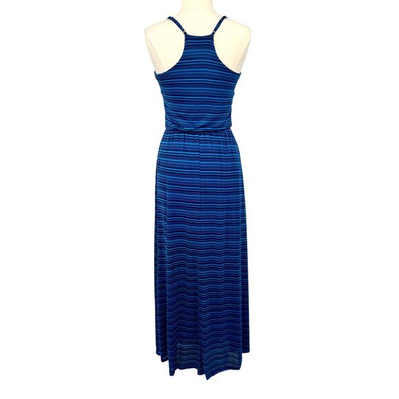 Lauren Conrad Womens Blue Striped Racerback Maxi Dress Size Small Casual Resort - Picture 6 of 12